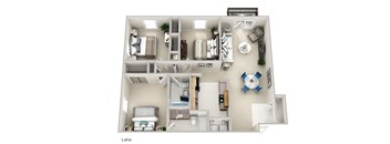 a floor plan of a 1 bedroom 1190 sq ft